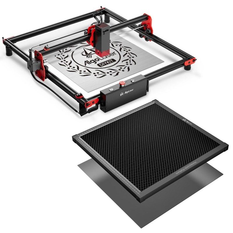 Algolaser DIY Kit 5W Laser Engraver with 400x400mm Honeycomb Working Table  |   Laser Equipment Laser Equipment Black + Red