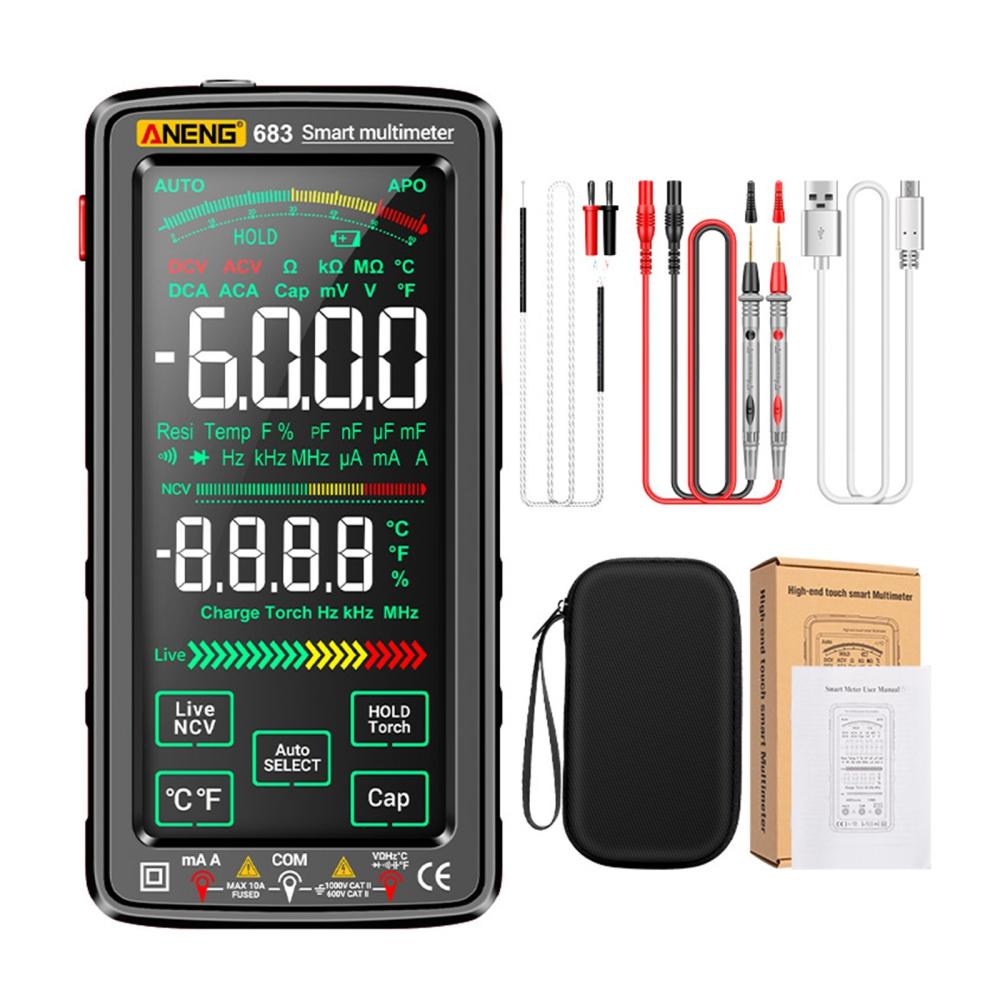 ANENG 683 6000 Counts Large Touch Screen Digital Multimeter Smart Anti-burn Rechargeable Universal Meter VA Reverse Display NCV Tester  |   Digital Multimeters & Oscilloscopes Digital Multimeters & Oscilloscopes Digital Multimeters & Oscilloscopes