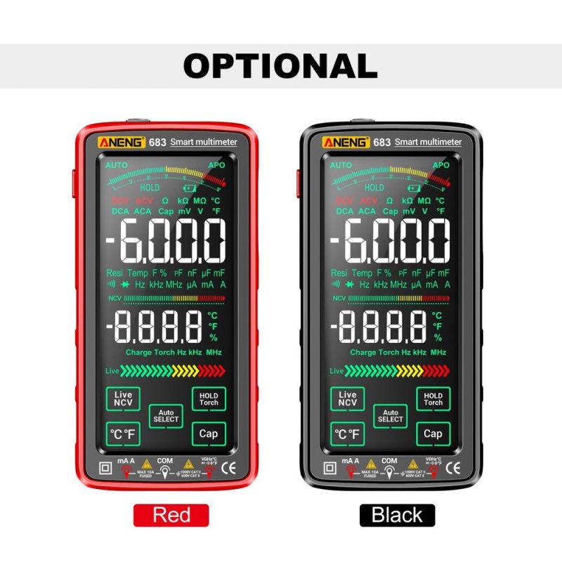 ANENG 683 6000 Counts Large Touch Screen Digital Multimeter Smart Anti-burn Rechargeable Universal Meter VA Reverse Display NCV Tester  |   Digital Multimeters & Oscilloscopes Digital Multimeters & Oscilloscopes Digital Multimeters & Oscilloscopes