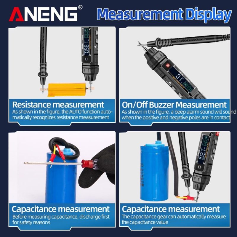 ANENG A3005A/B Digital Intelligent Professional Multimeter Sensor Pen Phase Sequence Tester AC Voltage Meter Non-Contact Voltmeter Electric Tool  |   Digital Multimeters & Oscilloscopes Digital Multimeters & Oscilloscopes Digital Multimeters & Oscilloscopes