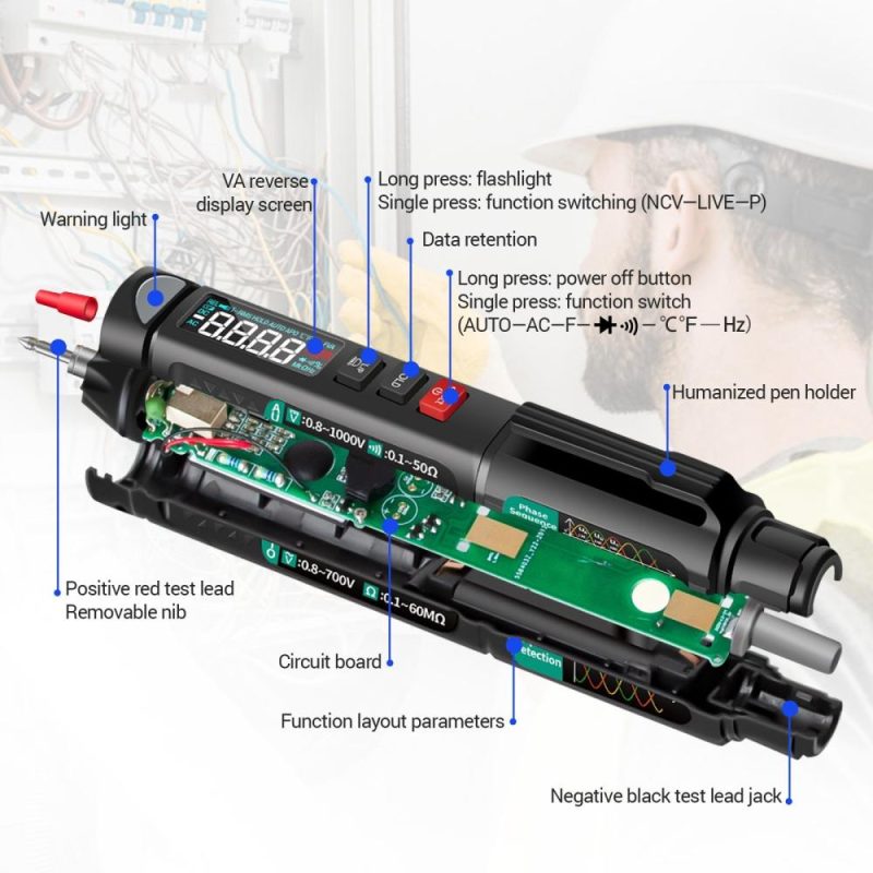 ANENG A3008  Digital Pen Multimeter 6000 Counts Tester  |   Digital Multimeters & Oscilloscopes Digital Multimeters & Oscilloscopes Digital Multimeters & Oscilloscopes