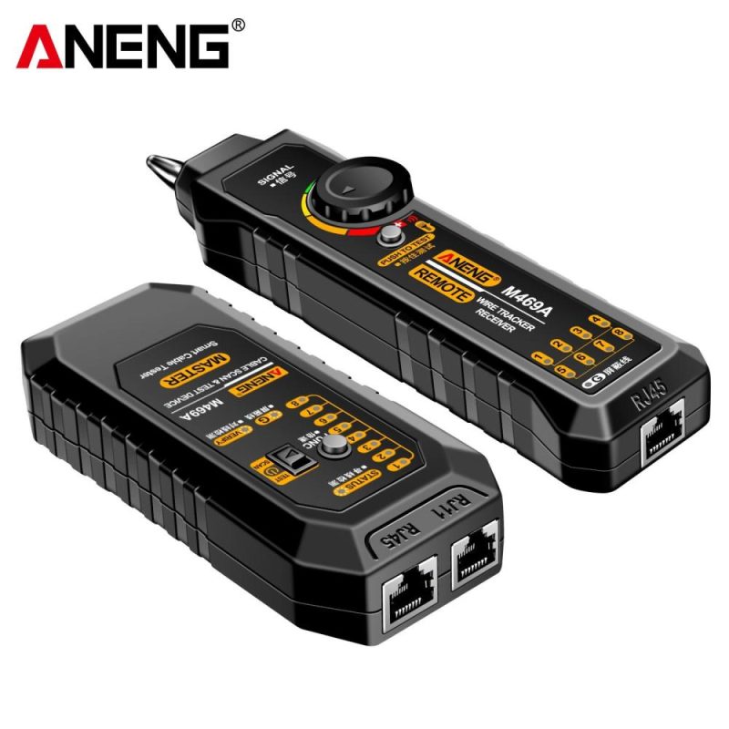 ANENG M469A Network Cable Finder Multifunctional Cable Finder Anti-Interference Testing Instrument Find The Break Point of Network Line And Check The Line  |   Other Instruments Measurement & Analysis Instruments Black + Red