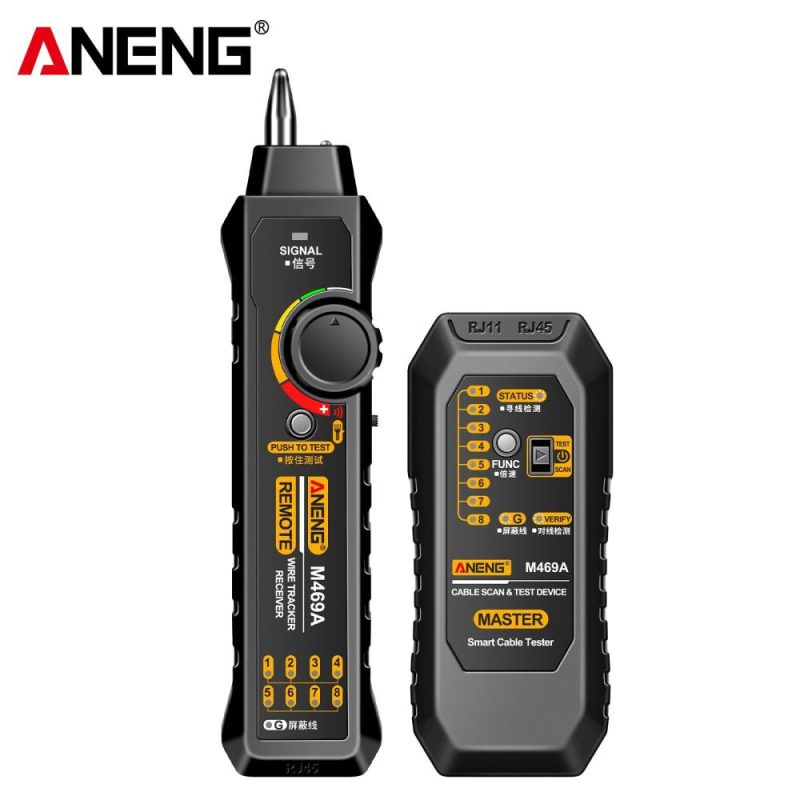 ANENG M469A Network Cable Finder Multifunctional Cable Finder Anti-Interference Testing Instrument Find The Break Point of Network Line And Check The Line  |   Other Instruments Measurement & Analysis Instruments Black + Red