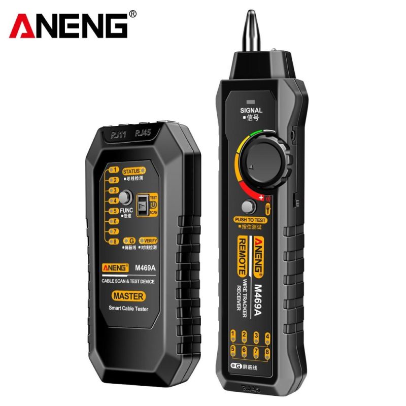 ANENG M469A Network Cable Finder Multifunctional Cable Finder Anti-Interference Testing Instrument Find The Break Point of Network Line And Check The Line  |   Other Instruments Measurement & Analysis Instruments Black + Red