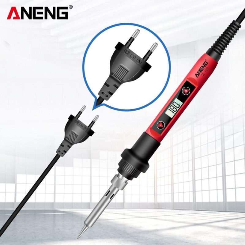 ANENG Mini Electric Soldering Iron with LCD Digital Display Intelligent Soldering Iron Kit for Electronic Components Repair EU Plug  |   Electrical Equipment & Supplies Electrical Equipment & Supplies Electrical Equipment & Supplies