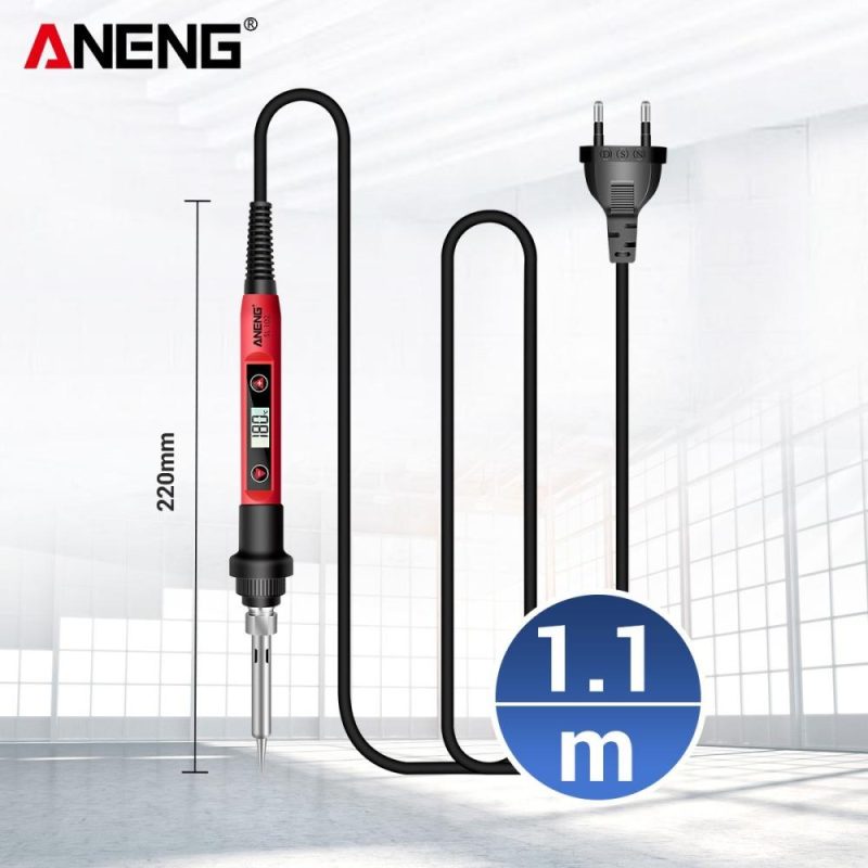 ANENG Mini Electric Soldering Iron with LCD Digital Display Intelligent Soldering Iron Kit for Electronic Components Repair EU Plug  |   Electrical Equipment & Supplies Electrical Equipment & Supplies Electrical Equipment & Supplies