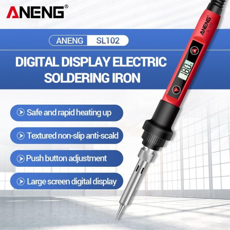 ANENG Mini Electric Soldering Iron with LCD Digital Display Intelligent Soldering Iron Kit for Electronic Components Repair EU Plug  |   Electrical Equipment & Supplies Electrical Equipment & Supplies Electrical Equipment & Supplies