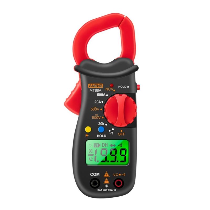 ANENG MT88A Clamp Meter Multimeter LCD Digital Universal Meter  |   Digital Multimeters & Oscilloscopes Digital Multimeters & Oscilloscopes Black + Red