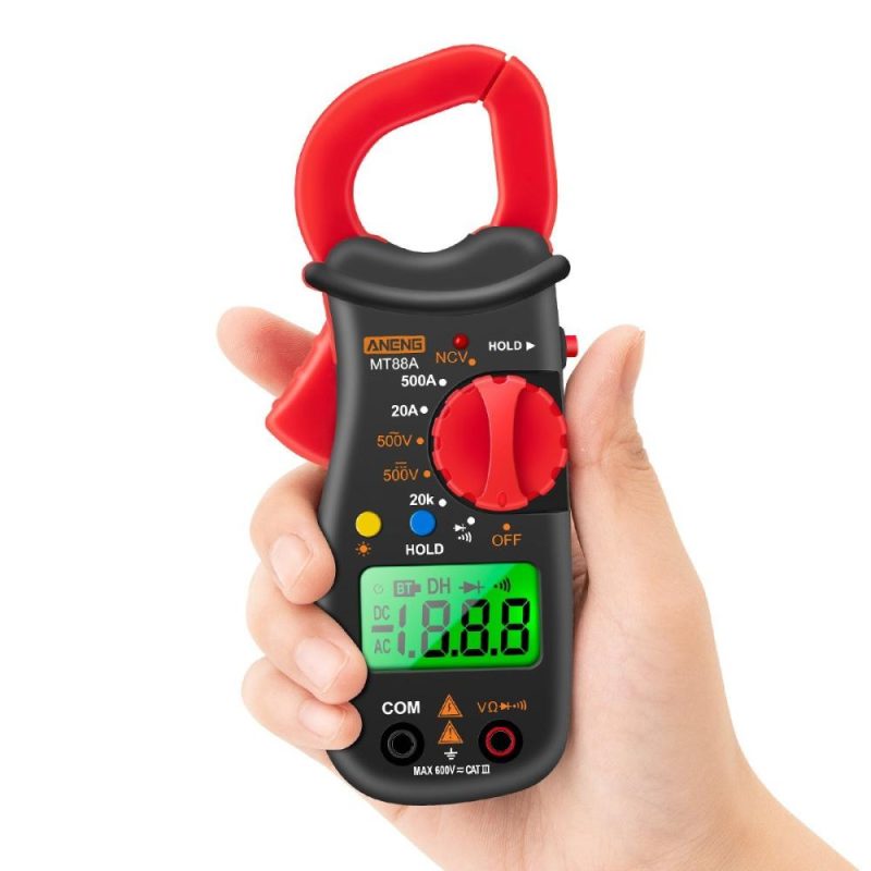 ANENG MT88A Clamp Meter Multimeter LCD Digital Universal Meter  |   Digital Multimeters & Oscilloscopes Digital Multimeters & Oscilloscopes Black + Red