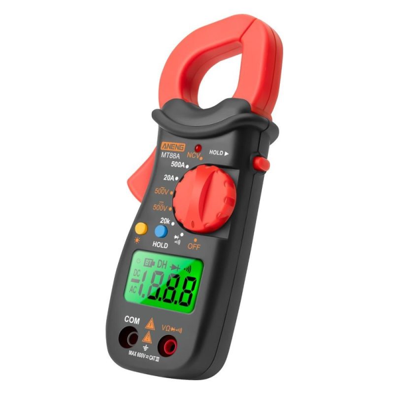 ANENG MT88A Clamp Meter Multimeter LCD Digital Universal Meter  |   Digital Multimeters & Oscilloscopes Digital Multimeters & Oscilloscopes Black + Red