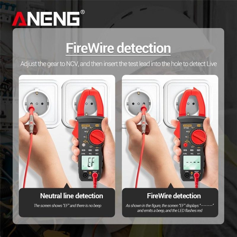 ANENG ST182 pro 4000 Counts Digital AC Current Clamp Meter 400A Automatic Range Multimeter  |   Digital Multimeters & Oscilloscopes Digital Multimeters & Oscilloscopes Black