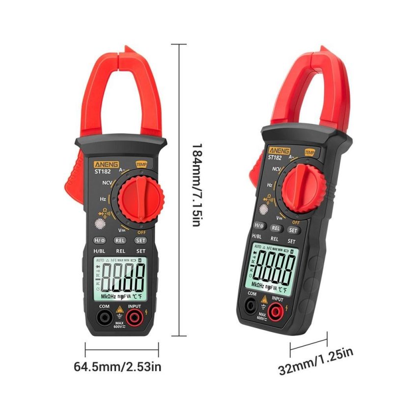 ANENG ST182 pro 4000 Counts Digital AC Current Clamp Meter 400A Automatic Range Multimeter  |   Digital Multimeters & Oscilloscopes Digital Multimeters & Oscilloscopes Black