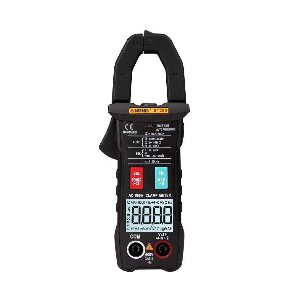 ANENG ST205 4000 Counts Full Intelligent Automatic Range True RMS Digital Multimeter Clamp Meter AC/DC Voltage NCV Resistance Auto Range Flashlight with Temperature Measurement  |   Digital Multimeters & Oscilloscopes Digital Multimeters & Oscilloscopes Black/Blue/Orange/Red