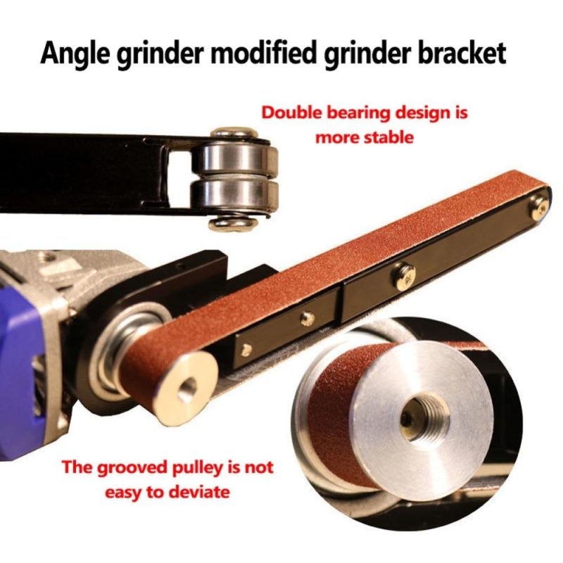 Angle Grinder Modified Sand Belt Machine Woodworking Sand Belt Machine Mini Machine Multipurpose Utility Modification Tool Suitable for Model 100 Angle Grinder  |   Power Tool Parts Power & Electrical Tools Power Tool Parts