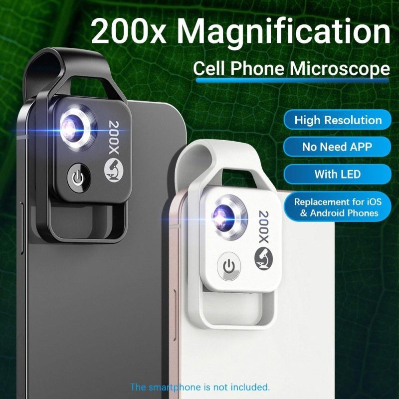 APEXEL MS002 200X Professional Phone Microscope Lens with Universal Phone Clip  |   Microscopes & Endoscope Measurement & Analysis Instruments Microscopes & Endoscope