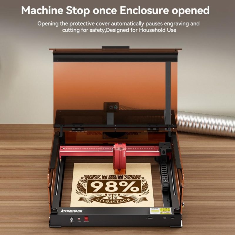 Atomstack B3 Laser Engraver Protective Box with AC1 Camera and LED Light and Exhaust Fan and Eye-protection Visual Window  |   Laser Equipment Laser Equipment Laser Equipment