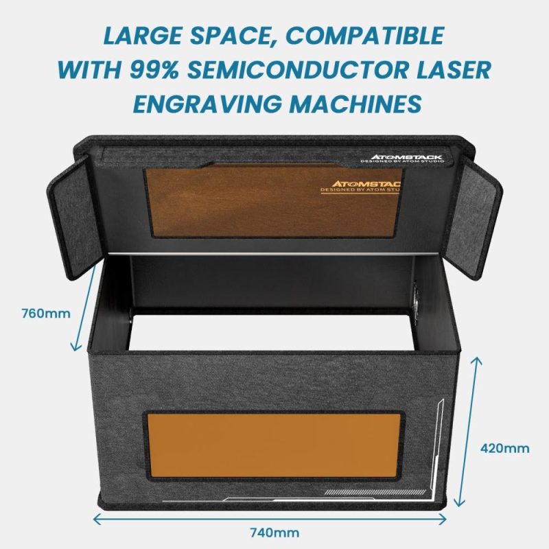 ATOMSTACK FB2 Laser Engraver Closure with Vent 700x700x460mm Large Size  |   Laser Equipment Laser Equipment Laser Equipment