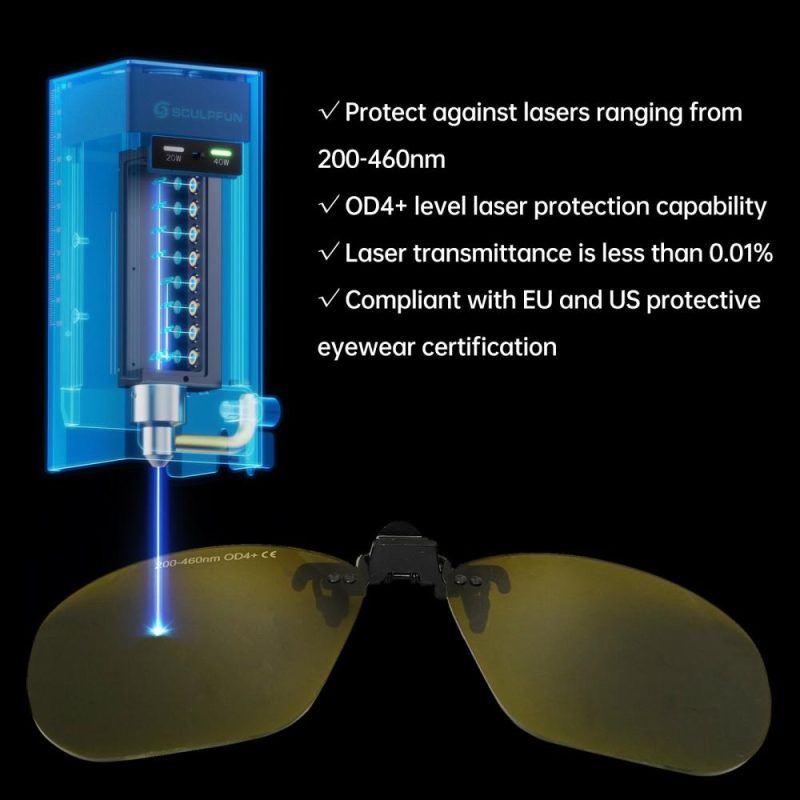 ATOMSTACK G1 Laser Light Protective Goggles Clip-on Laser Safety Glasses  |   Laser Equipment Laser Equipment Laser Equipment