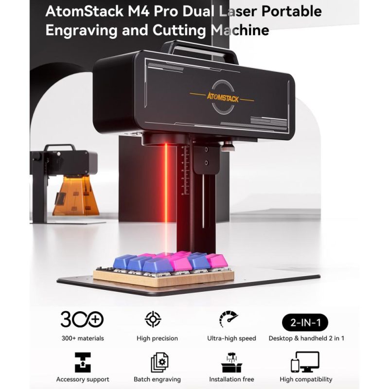 ATOMSTACK M4 Pro Fiber Dual Laser Marking Machine  |   Laser Equipment Laser Equipment Laser Equipment