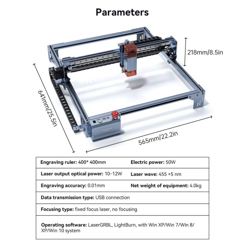 Atomstack Maker A10 V2 10-12W Laser Engraver 24000mm/min High Speed  |   Laser Equipment Laser Equipment Laser Equipment