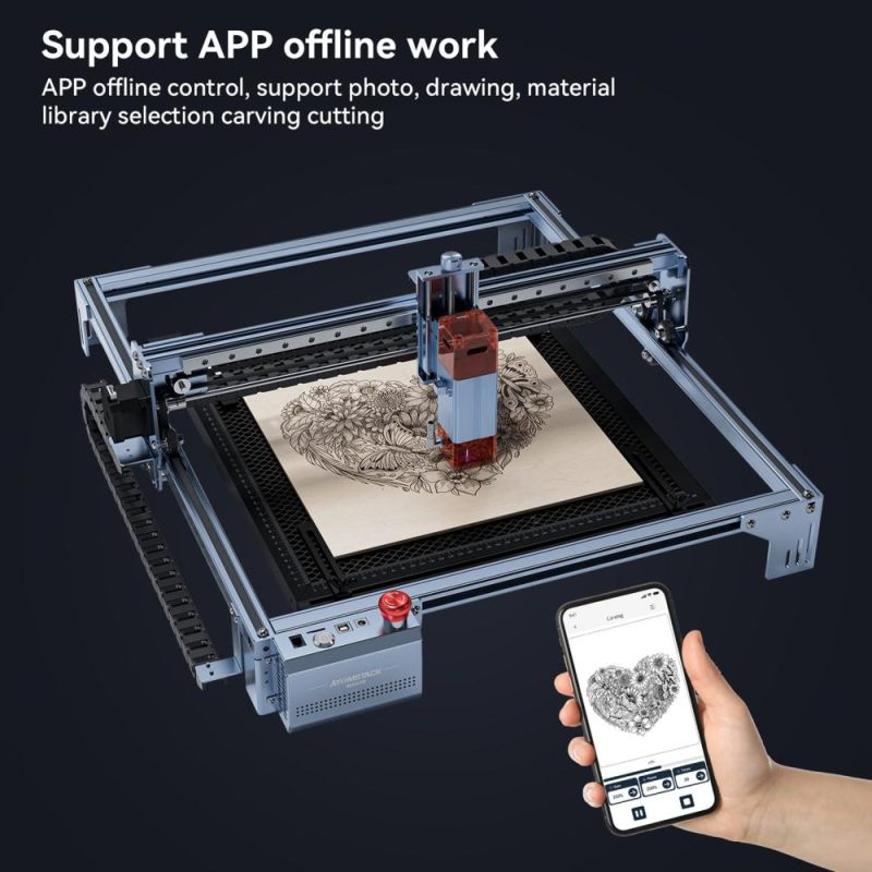 Atomstack Maker A5 V2 6W Laser Engraver with 4 In1 Y-axis Rotary Roller and 400x400mm Honeycomb Working Table  |   Laser Equipment Laser Equipment Laser Equipment