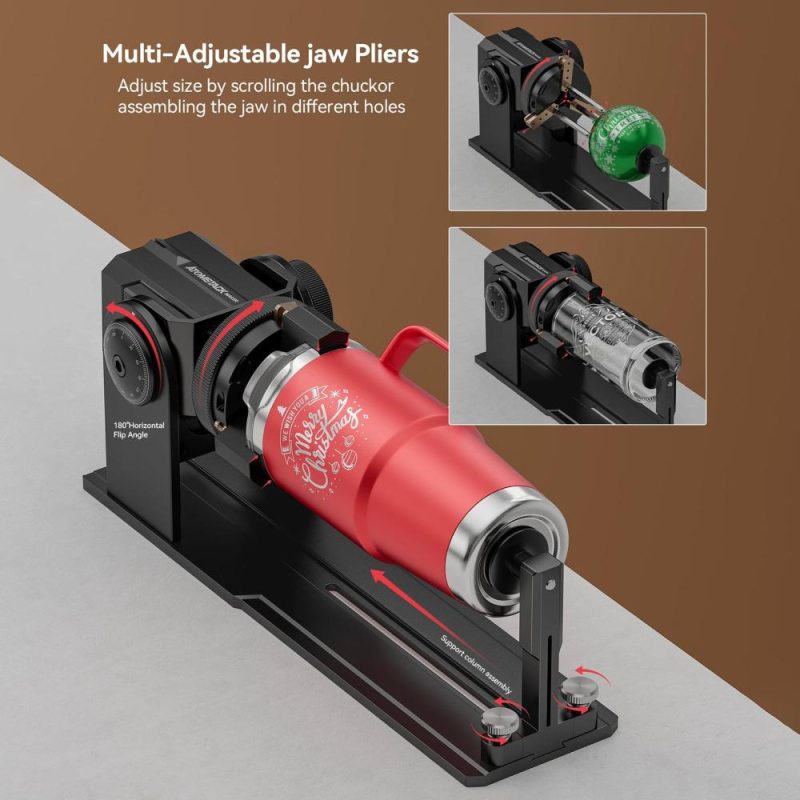 Atomstack Maker R1-B Rotary Roller Laser Engraver Y-axis Chuck Jaw Rotary with 4pcs 115mm Risers  |   Laser Equipment Laser Equipment Laser Equipment