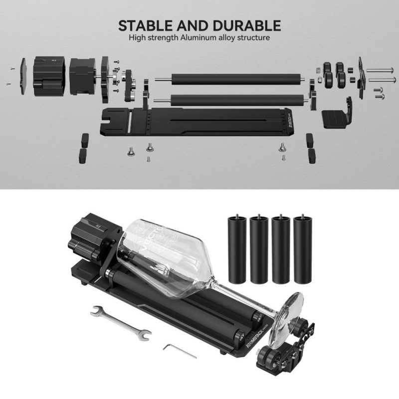 Atomstack Maker R2-B Rotary Roller Y-axis Rotary with 4pcs 115mm Risers  |   Laser Equipment Laser Equipment Laser Equipment