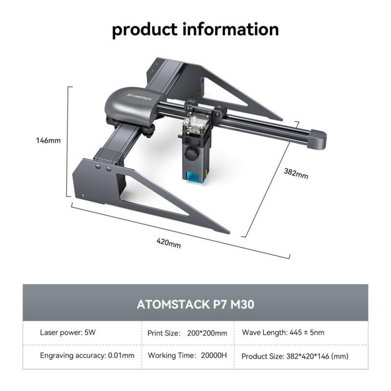 ATOMSTACK P7 M30 5W Laser Engraver Desktop DIY Engraving Cutting Machine  |   Laser Equipment Laser Equipment Laser Equipment