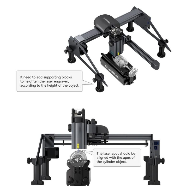 ATOMSTACK RS1 Stand for Rotating Roller Adjustable Height 50-100mm  |   Laser Equipment Laser Equipment Laser Equipment