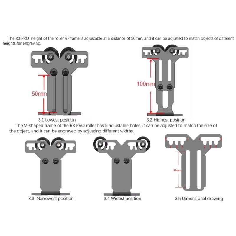 ATOMSTACK RS1 Stand for Rotating Roller Adjustable Height 50-100mm  |   Laser Equipment Laser Equipment Laser Equipment