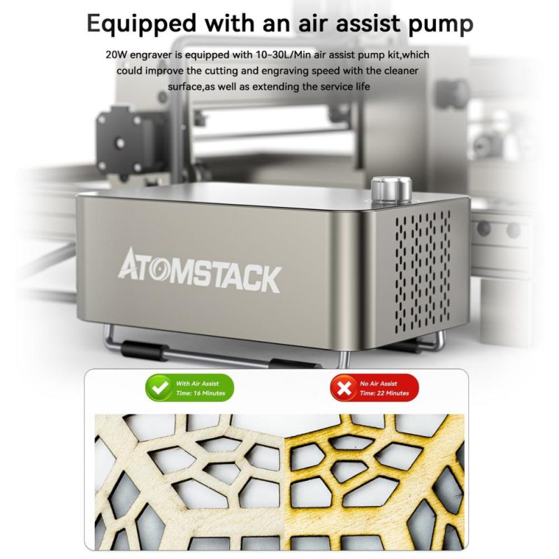 ATOMSTACK S20 Pro 20W Laser Engraver with FB2 Laser Engraver Protective Box and Air Assist Accessory  |   Laser Equipment Laser Equipment Laser Equipment