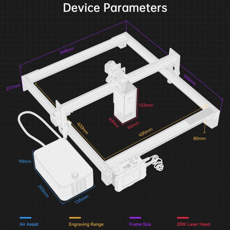 ATOMSTACK S20 Pro 20W Laser Engraving Cutting Machine with Air Assist Accessory  |   Laser Equipment Laser Equipment Laser Equipment
