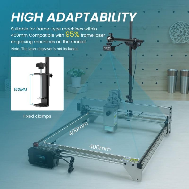 Atomstack S40 Max 40W Laser Engraver with Dual Air Assist Pump  and 4in1 Y-axis Rotary Roller and 8pcs Height Raised Footpad and AC1 Camera and 400x400mm Honeycomb Working Table  |   Laser Equipment Laser Equipment Laser Equipment