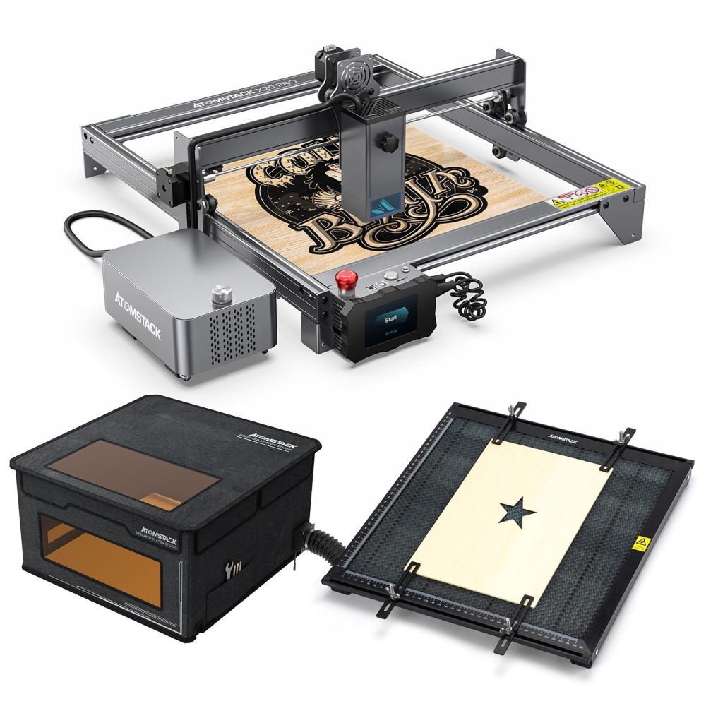 ATOMSTACK X20 Pro 20W Laser Engraver with F2 Honeycomb Working Table and FB2 Foldable Protective Box  |   Laser Equipment Laser Equipment Laser Equipment