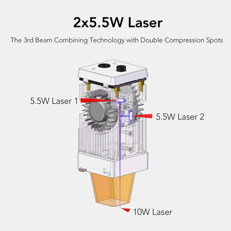 Aufero Laser 2 LU2-10A 10W Laser Engraver with 400x400mm Honeycomb Working Table  |   Laser Equipment Laser Equipment Laser Equipment