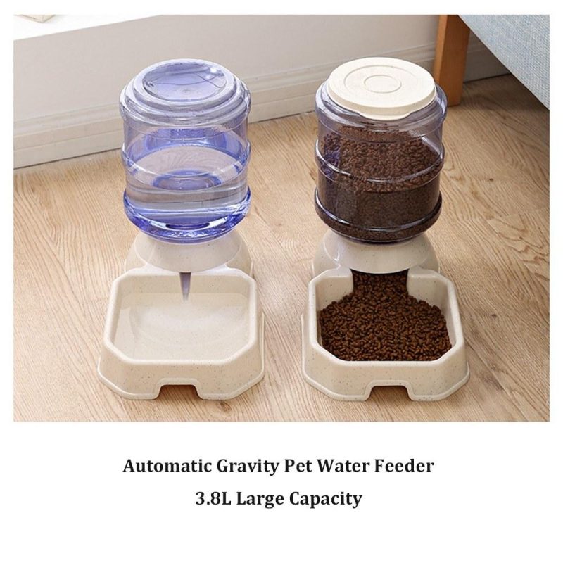 Automatic Pet Water Feeder 3.8L Gravity Dog Cat Water Dispenser Auto Water Feeding Pet Bowl for Small Medium Dogs Cats  |   Others Hardware & Gadgets Beige/Black/Blue/Green/Grey/Pink