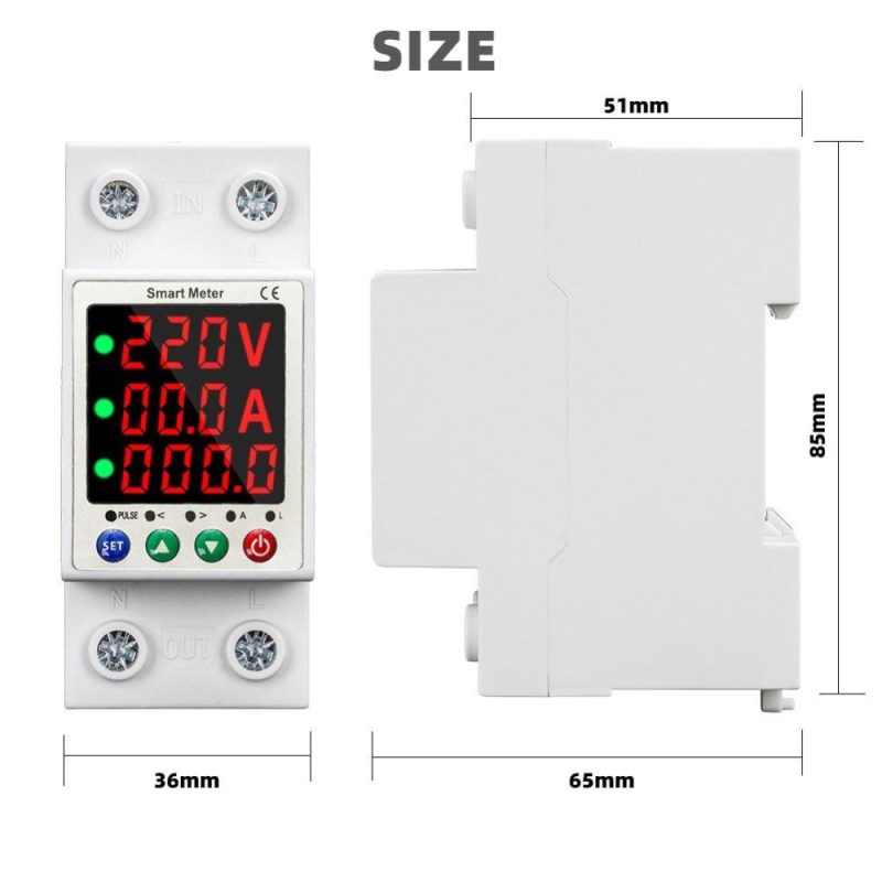 Automatic Reclosure Protector Intelligent Metering Breaker LCD Display Reclosing Switch Overload Overvoltage Undervoltage Current Limiting Protections Circuit Breaker  |   Other Instruments Measurement & Analysis Instruments Other Instruments