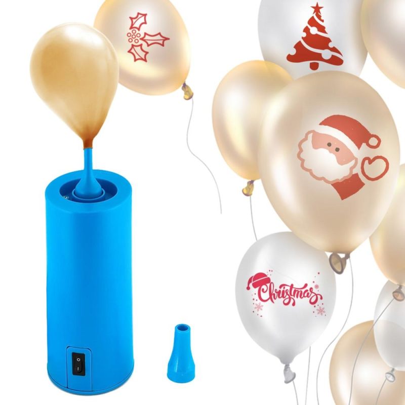 Balloon Pump Electric Air Pump Portable Balloon Inflators Machine with 2pcs Nozzles for Christmas Birthday Party Decoration Blue  |   Electrical Equipment & Supplies Electrical Equipment & Supplies Blue