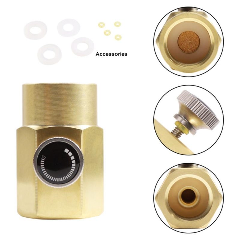 Brass Household Soda Bottle Adapter CO2 Cylinder Refill Adapter CO2 Fill Valve Connector Refill BottleTR21-4 to W21.8  |   Others Hardware & Gadgets Others