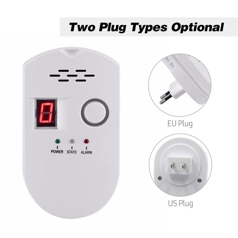 BRJ-502D Plug-in Digital Natural Gas Detector High Sensitive Home Gas Alarm Combustible Gas Leak Monitor for Home Kitchen  |   Gas detection equipment Gas detection equipment Gas detection equipment