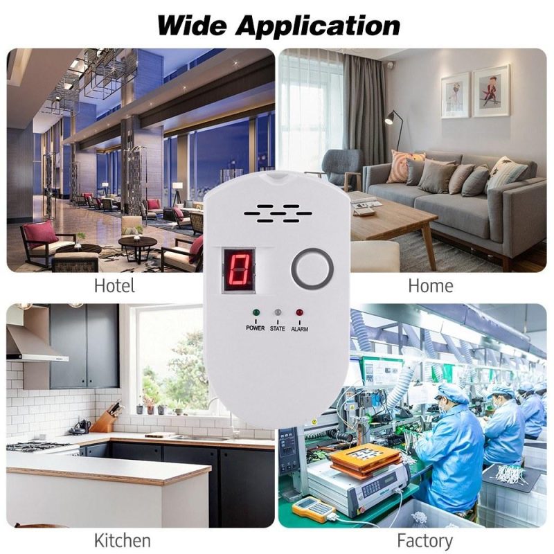 BRJ-502D Plug-in Digital Natural Gas Detector High Sensitive Home Gas Alarm Combustible Gas Leak Monitor for Home Kitchen  |   Gas detection equipment Gas detection equipment Gas detection equipment