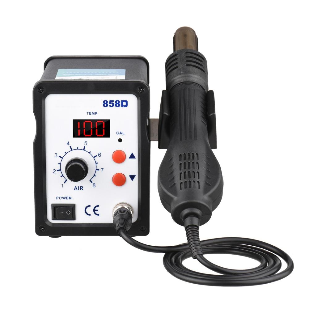 Brushless Hot Air Rework Station LED Digital 100℃-480℃ (212℉-896℉) Adjustable Air Flow 700W Portable Electric Desoldering Gun for BGA PLCC Electronics Repair PCB Heat Shrinkage Drying  |   Electrical Equipment & Supplies Electrical Equipment & Supplies Black