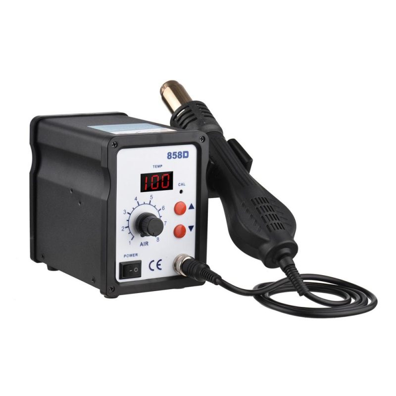 Brushless Hot Air Rework Station LED Digital 100℃-480℃ (212℉-896℉) Adjustable Air Flow 700W Portable Electric Desoldering Gun for BGA PLCC Electronics Repair PCB Heat Shrinkage Drying  |   Electrical Equipment & Supplies Electrical Equipment & Supplies Black