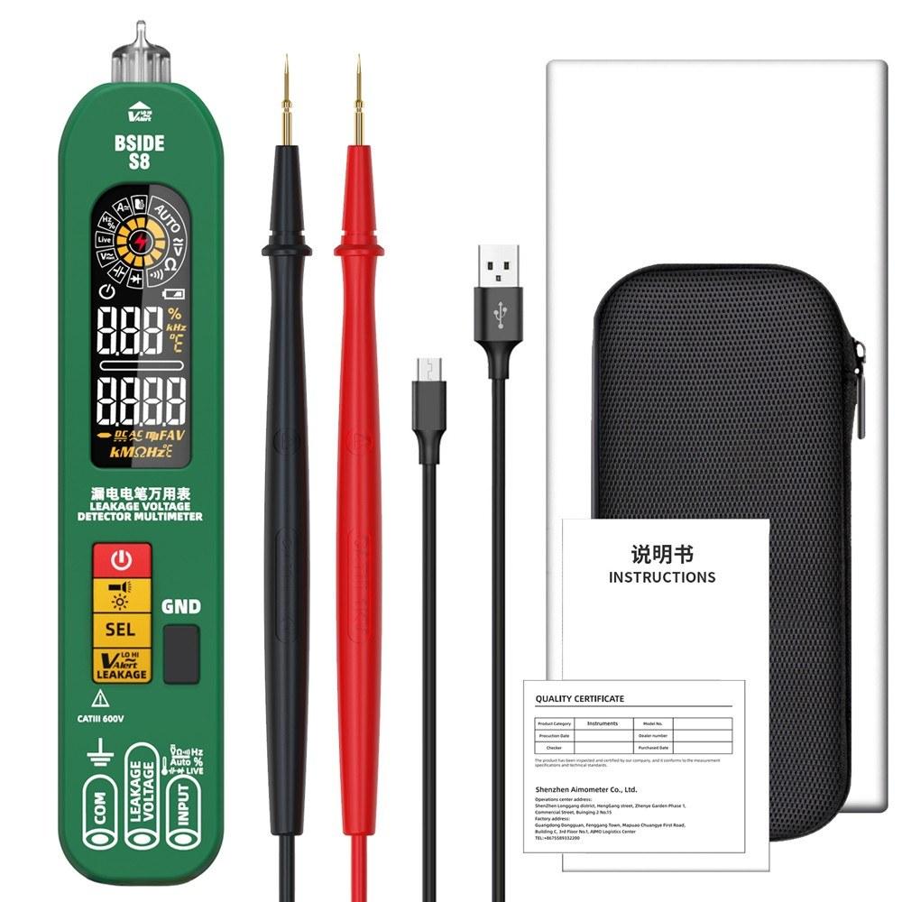 BSIDE S8 3in1 Handheld Multimeter Electrical Test Pen Thermometer Digital 6000 Counts Multimeter Leakage Test Pen EBTN Color Backllight Display  |   Digital Multimeters & Oscilloscopes Digital Multimeters & Oscilloscopes Digital Multimeters & Oscilloscopes