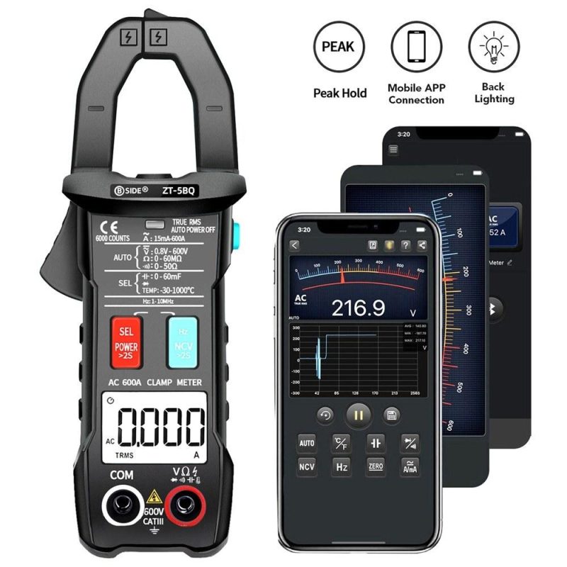 BSIDE ZT-5BQ 6000 Counts High Precision NCV Test Digital Smart Clamp Meter with BT Function True RMS Clamp Type Multimeter  |   Digital Multimeters & Oscilloscopes Digital Multimeters & Oscilloscopes Digital Multimeters & Oscilloscopes