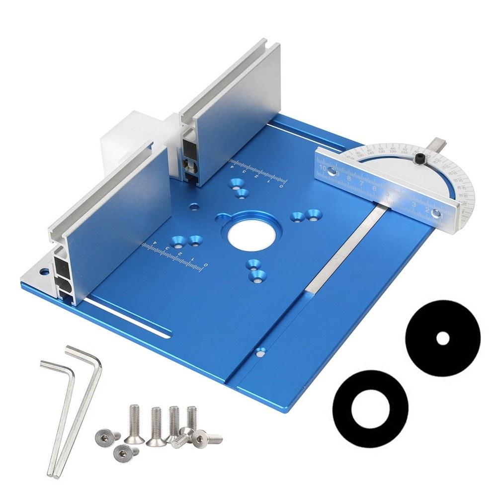 C8 Engraving Machine Inverted Plate Set Aluminum Alloy Milling Surface Plate with Backrest and Push Ruler Carpentry Woodworking Accessory  |   Hardware & Accessories Hardware & Accessories Blue