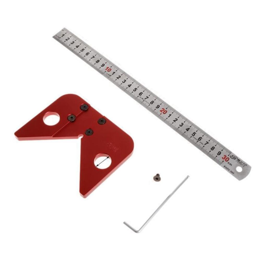 Center Scribe Center Finder Measuring Tool Woodworking Line Caliber Gauge 45/90 Degree Right Angle Line Gauge Carpenter Ruler  |   Hardware & Accessories Hardware & Accessories Hardware & Accessories