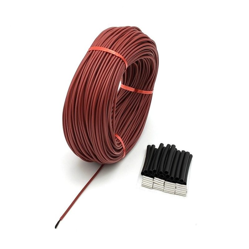 φ3mm 12K 33Ω Carbon Fibre Heating Wire 200℃ High Temperature Far Infrared Silicon Rubber Warm Floor Heating Cable  |   Electrical Equipment & Supplies Electrical Equipment & Supplies Electrical Equipment & Supplies