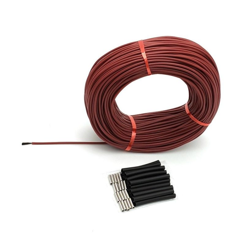 φ3mm 12K 33Ω Carbon Fibre Heating Wire 200℃ High Temperature Far Infrared Silicon Rubber Warm Floor Heating Cable  |   Electrical Equipment & Supplies Electrical Equipment & Supplies Electrical Equipment & Supplies