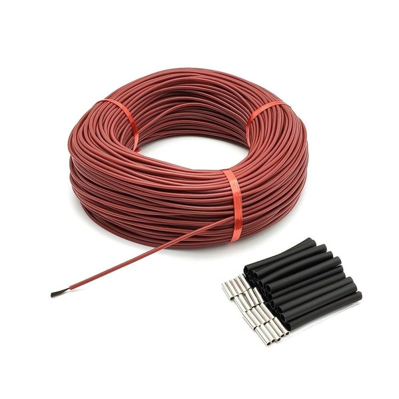 φ3mm 12K 33Ω Carbon Fibre Heating Wire 200℃ High Temperature Far Infrared Silicon Rubber Warm Floor Heating Cable  |   Electrical Equipment & Supplies Electrical Equipment & Supplies Electrical Equipment & Supplies